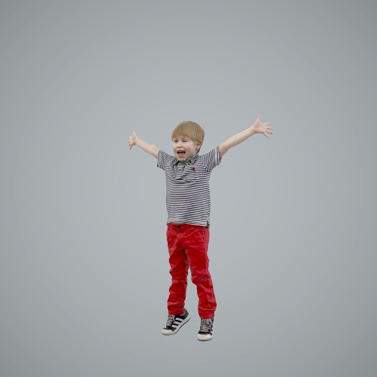 Happy Boy with Red Pants Jumping CBoy0003-HD2-O02P01-S 3D model_50