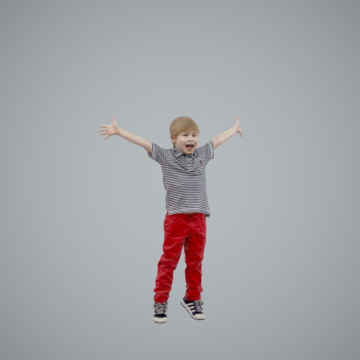 Happy Boy with Red Pants Jumping CBoy0003-HD2-O02P01-S 3D model_66