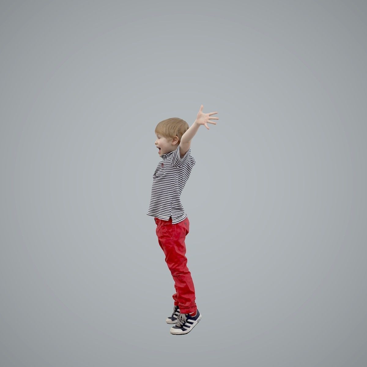 Happy Boy with Red Pants Jumping CBoy0003-HD2-O02P01-S 3D model_53