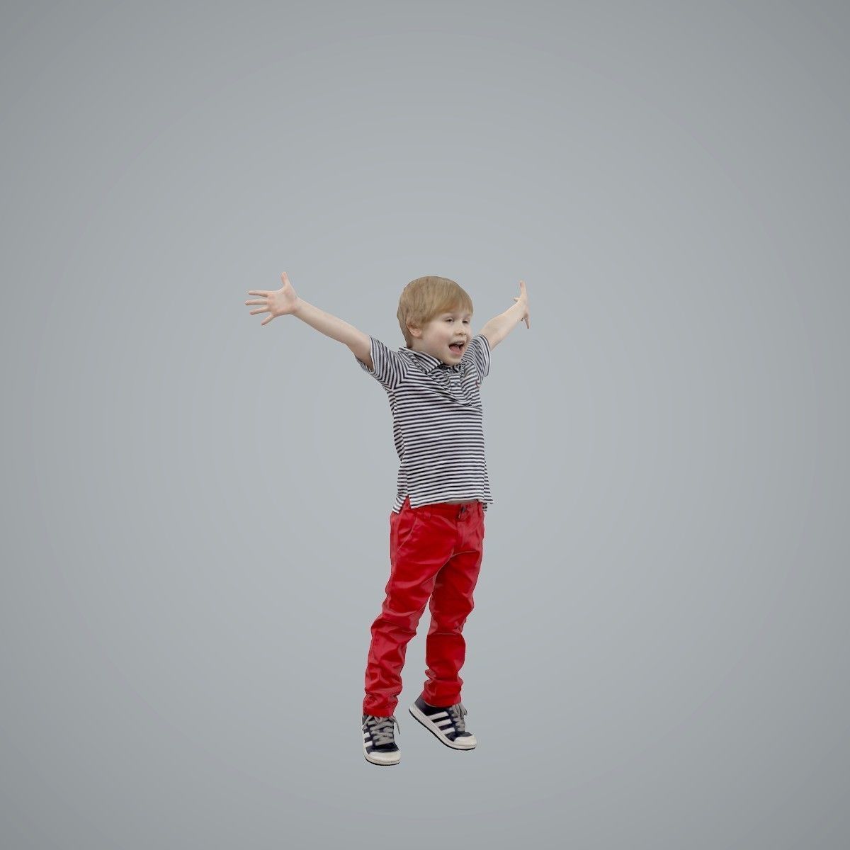 Happy Boy with Red Pants Jumping CBoy0003-HD2-O02P01-S 3D model_63