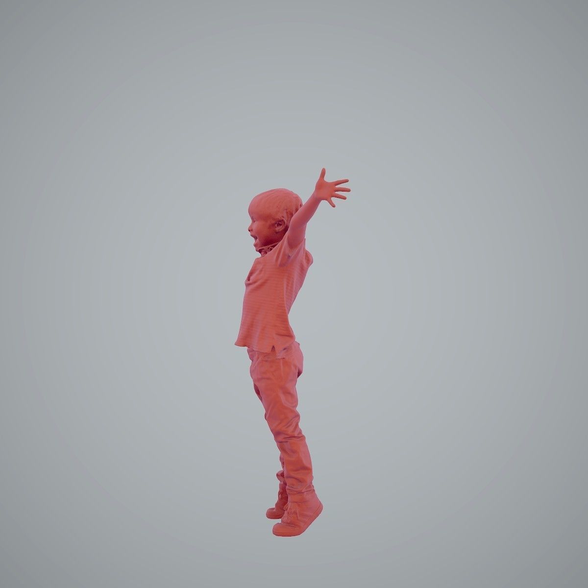 Happy Boy with Red Pants Jumping CBoy0003-HD2-O02P01-S 3D model_7