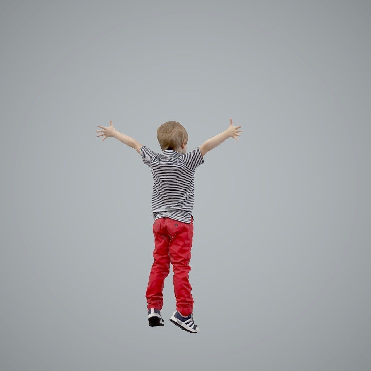 Happy Boy with Red Pants Jumping CBoy0003-HD2-O02P01-S 3D model_59