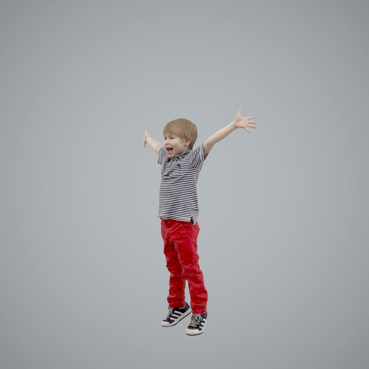 Happy Boy with Red Pants Jumping CBoy0003-HD2-O02P01-S 3D model_47