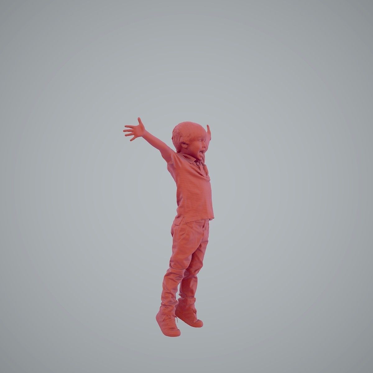 Happy Boy with Red Pants Jumping CBoy0003-HD2-O02P01-S 3D model_39
