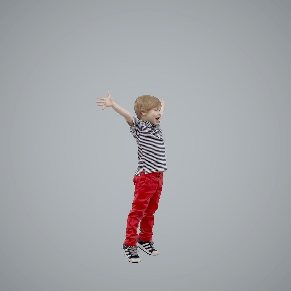 Happy Boy with Red Pants Jumping CBoy0003-HD2-O02P01-S 3D model_21