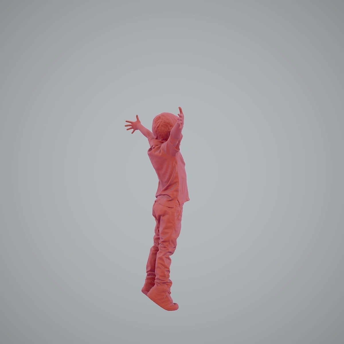 Happy Boy with Red Pants Jumping CBoy0003-HD2-O02P01-S 3D model_11