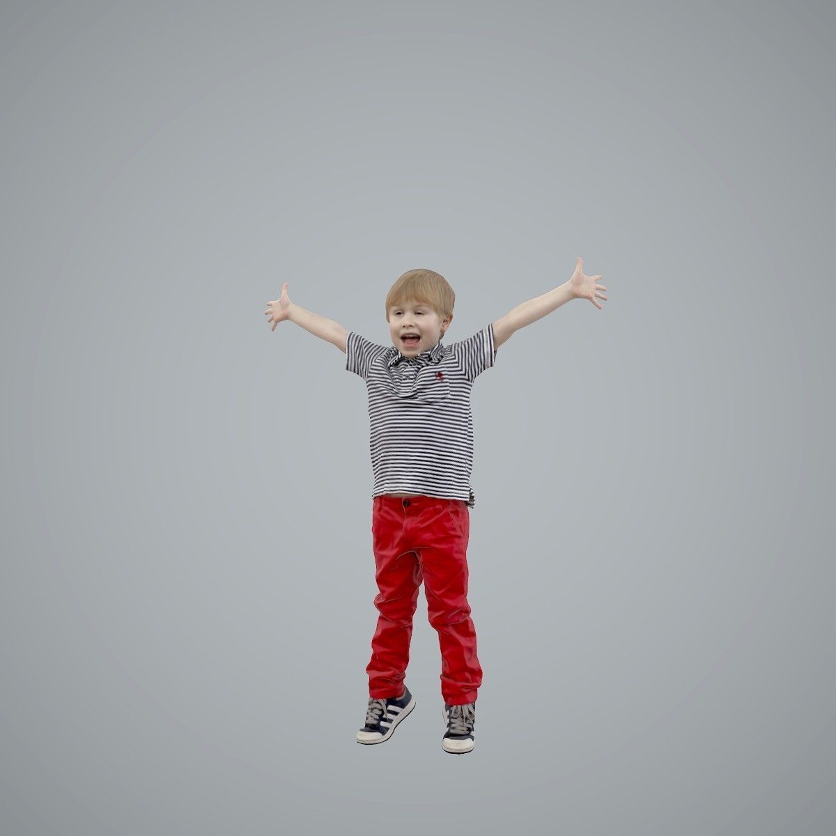 Happy Boy with Red Pants Jumping CBoy0003-HD2-O02P01-S 3D model_62