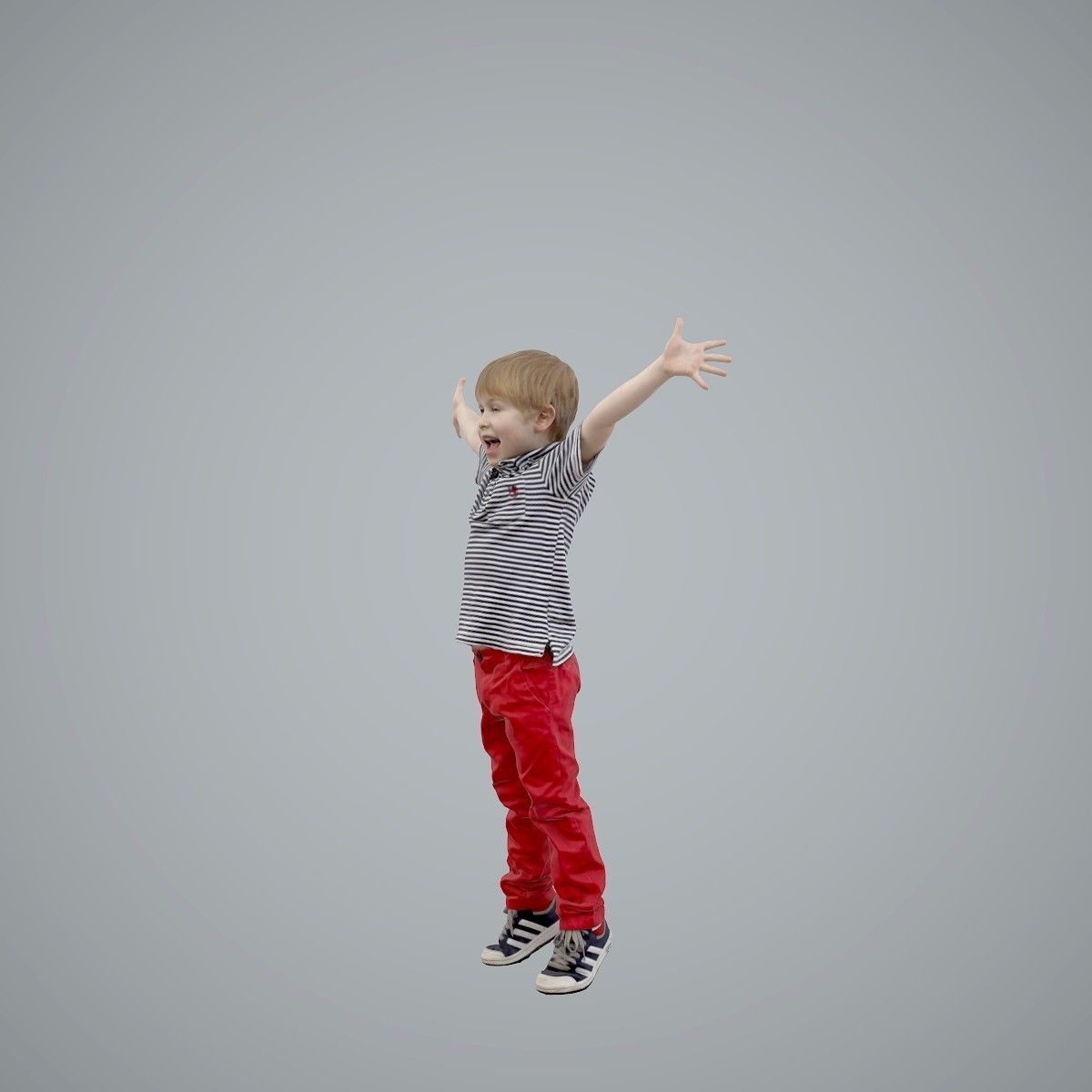 Happy Boy with Red Pants Jumping CBoy0003-HD2-O02P01-S 3D model_14
