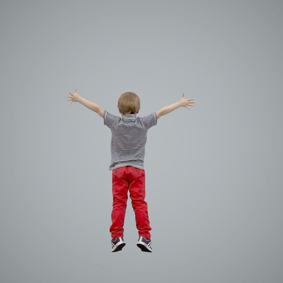 Happy Boy with Red Pants Jumping CBoy0003-HD2-O02P01-S 3D model_9