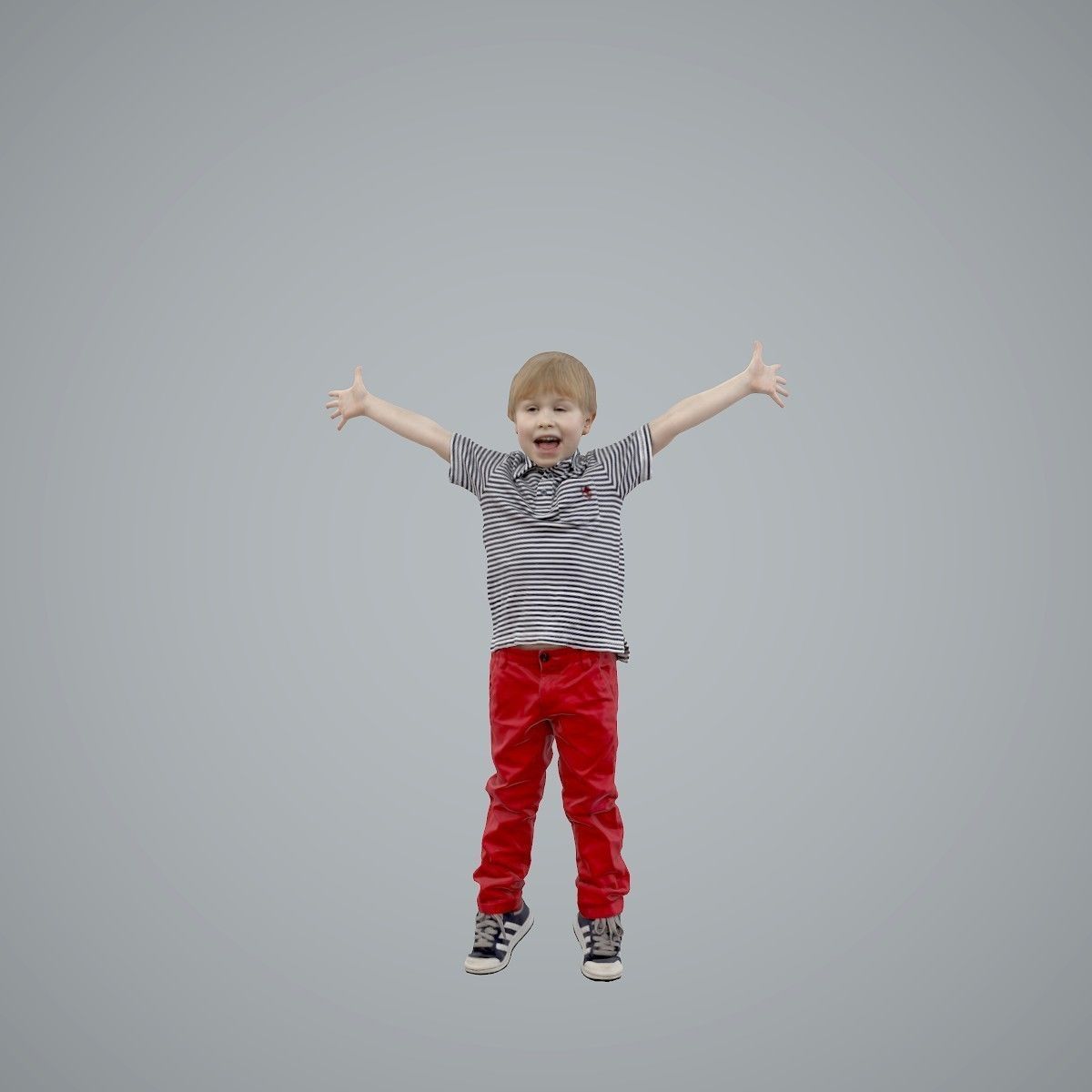Happy Boy with Red Pants Jumping CBoy0003-HD2-O02P01-S 3D model_12
