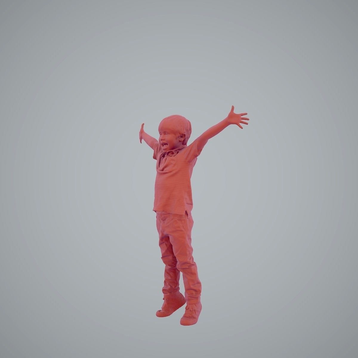 Happy Boy with Red Pants Jumping CBoy0003-HD2-O02P01-S 3D model_24