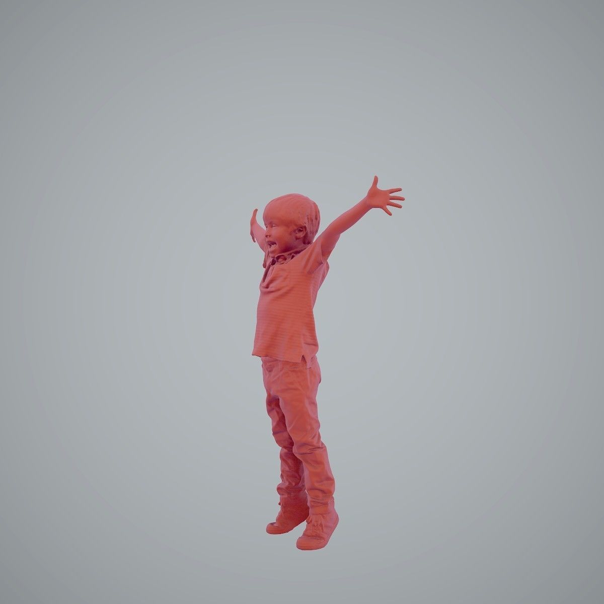 Happy Boy with Red Pants Jumping CBoy0003-HD2-O02P01-S 3D model_56