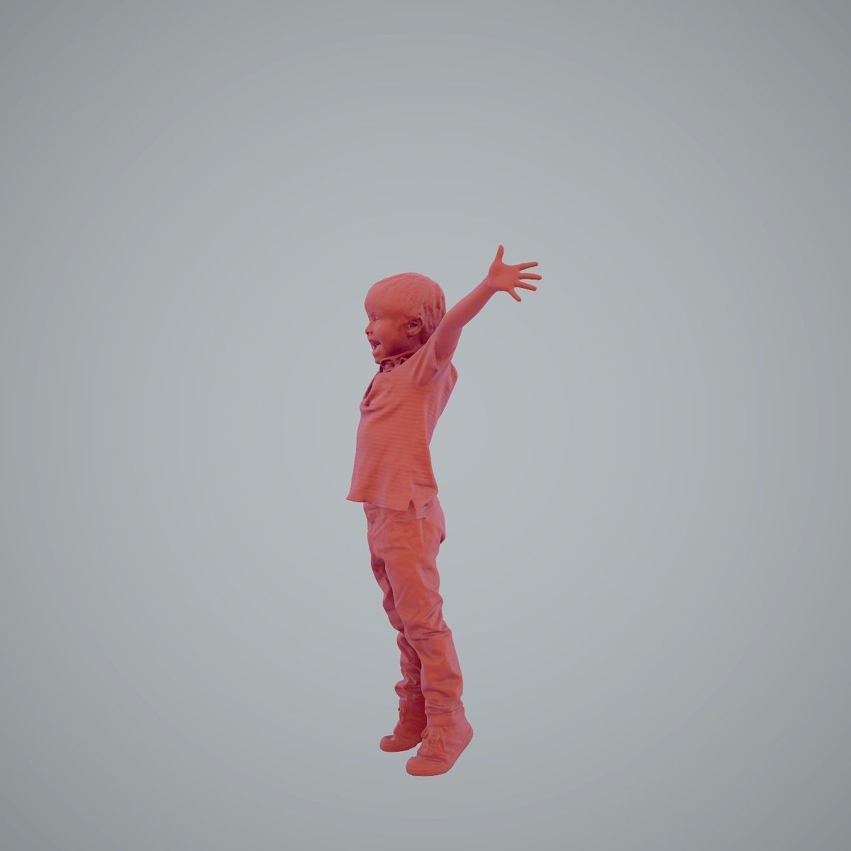 Happy Boy with Red Pants Jumping CBoy0003-HD2-O02P01-S 3D model_67
