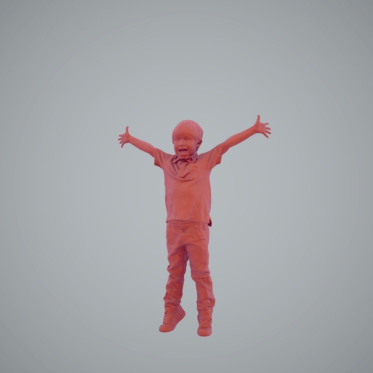 Happy Boy with Red Pants Jumping CBoy0003-HD2-O02P01-S 3D model_52