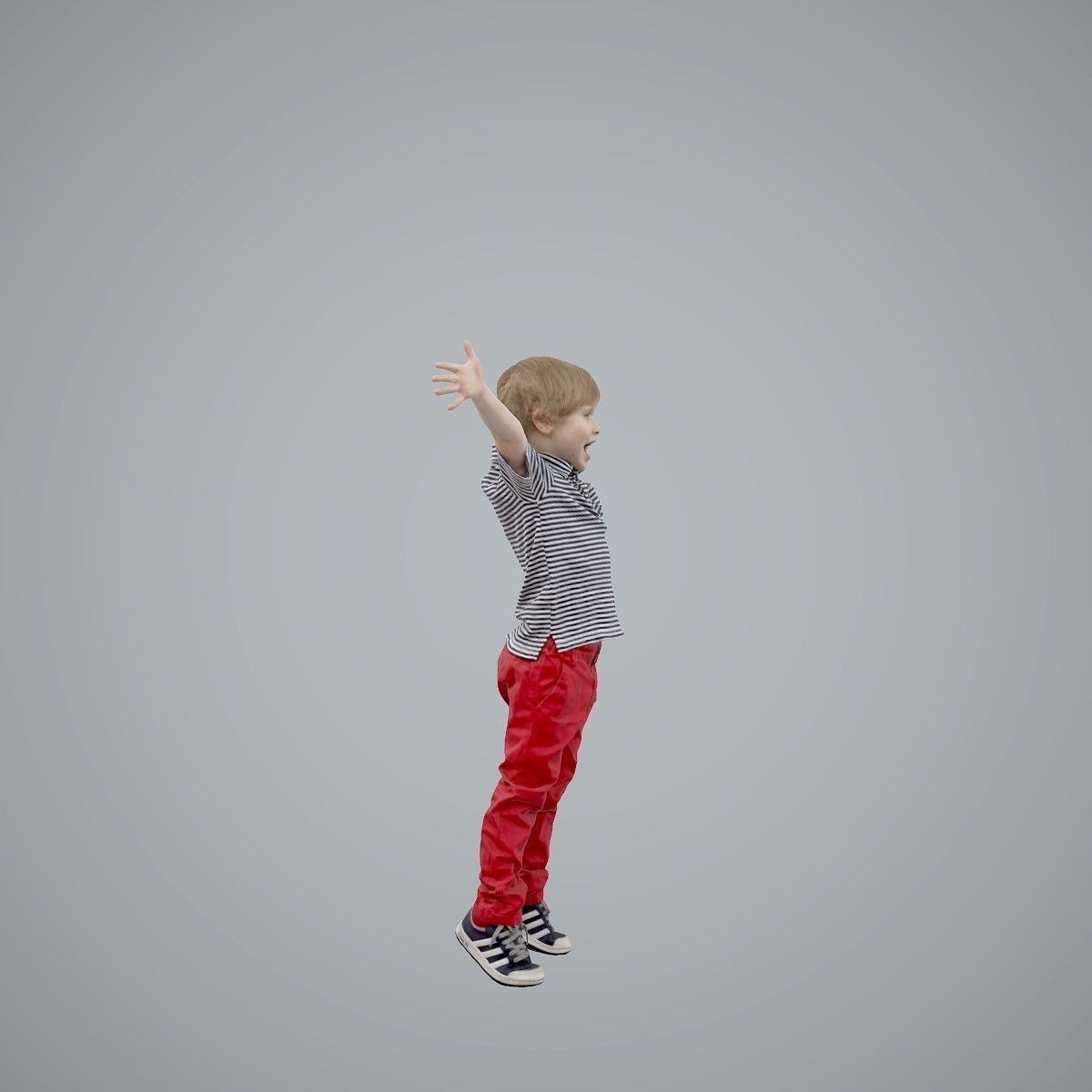 Happy Boy with Red Pants Jumping CBoy0003-HD2-O02P01-S 3D model_73