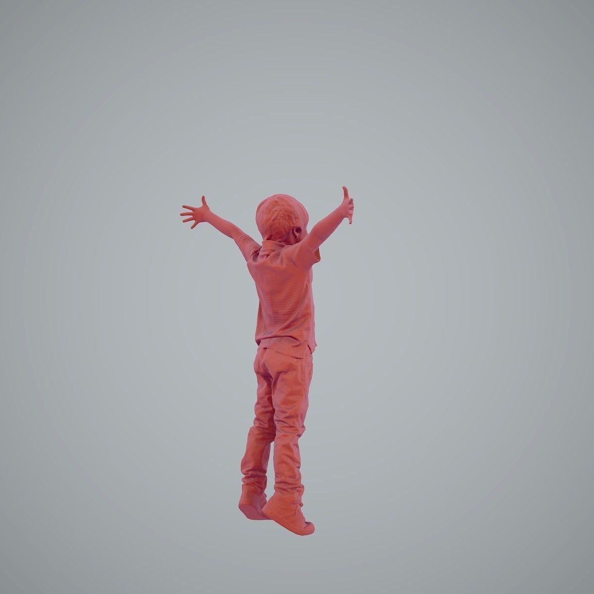 Happy Boy with Red Pants Jumping CBoy0003-HD2-O02P01-S 3D model_25