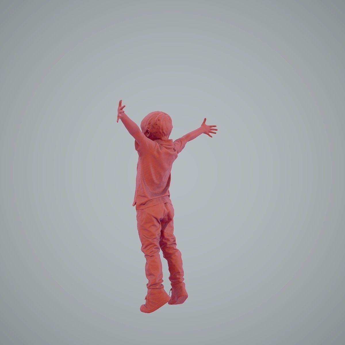 Happy Boy with Red Pants Jumping CBoy0003-HD2-O02P01-S 3D model_30