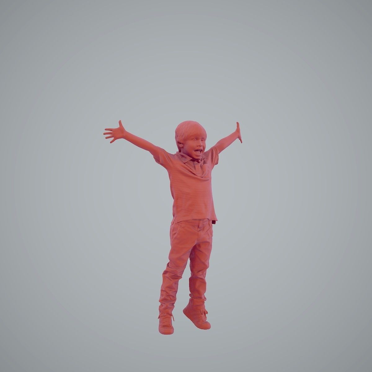 Happy Boy with Red Pants Jumping CBoy0003-HD2-O02P01-S 3D model_37