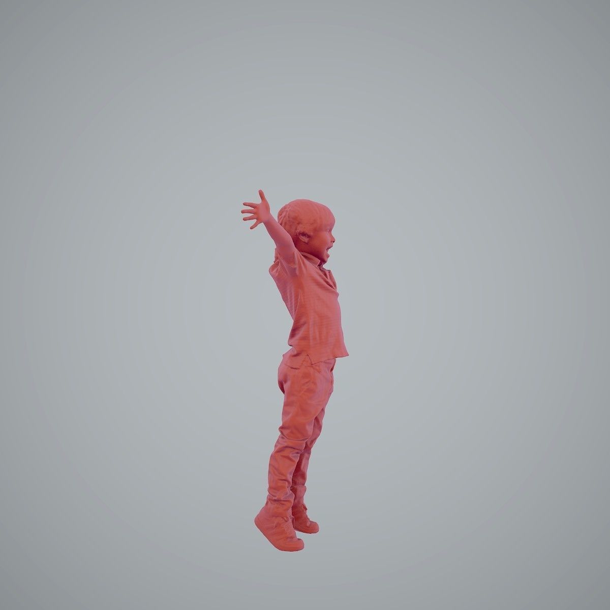 Happy Boy with Red Pants Jumping CBoy0003-HD2-O02P01-S 3D model_5