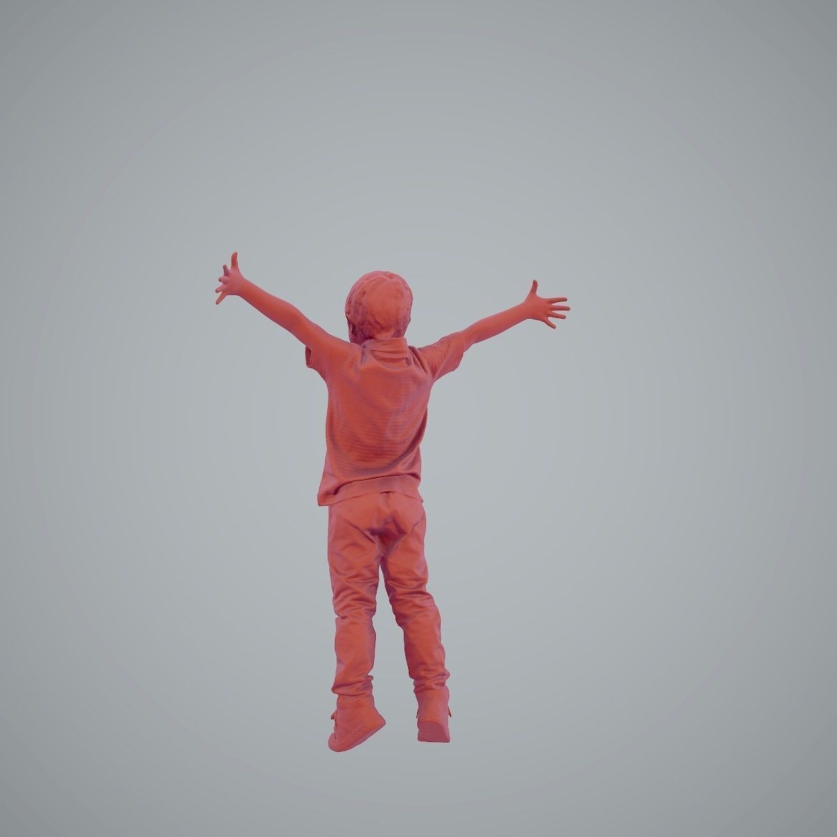 Happy Boy with Red Pants Jumping CBoy0003-HD2-O02P01-S 3D model_35
