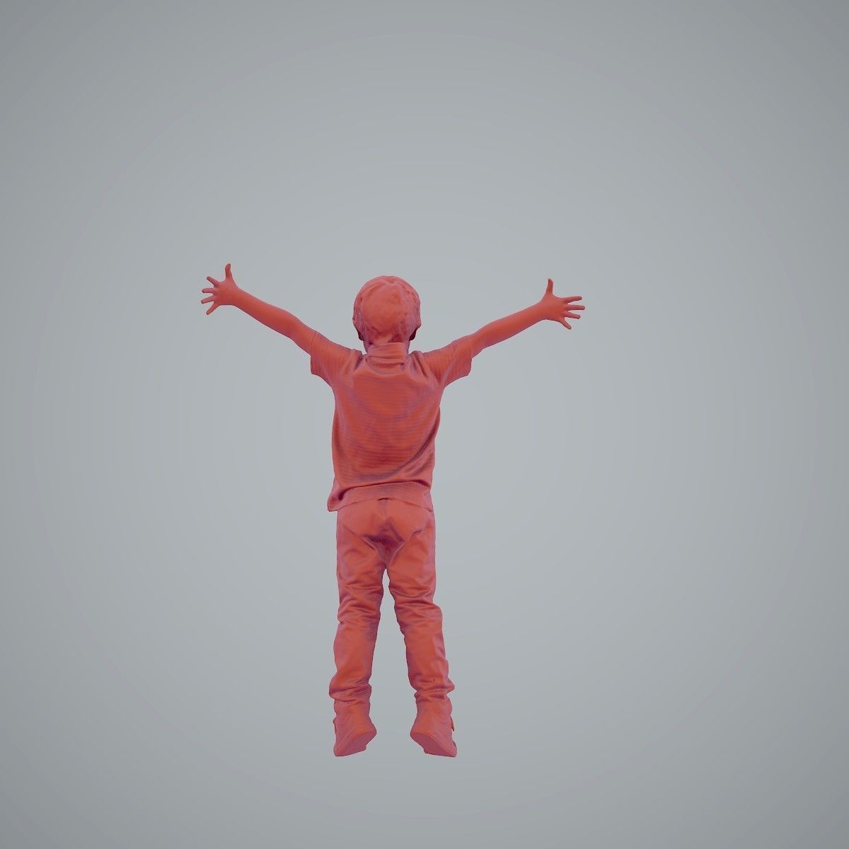 Happy Boy with Red Pants Jumping CBoy0003-HD2-O02P01-S 3D model_13