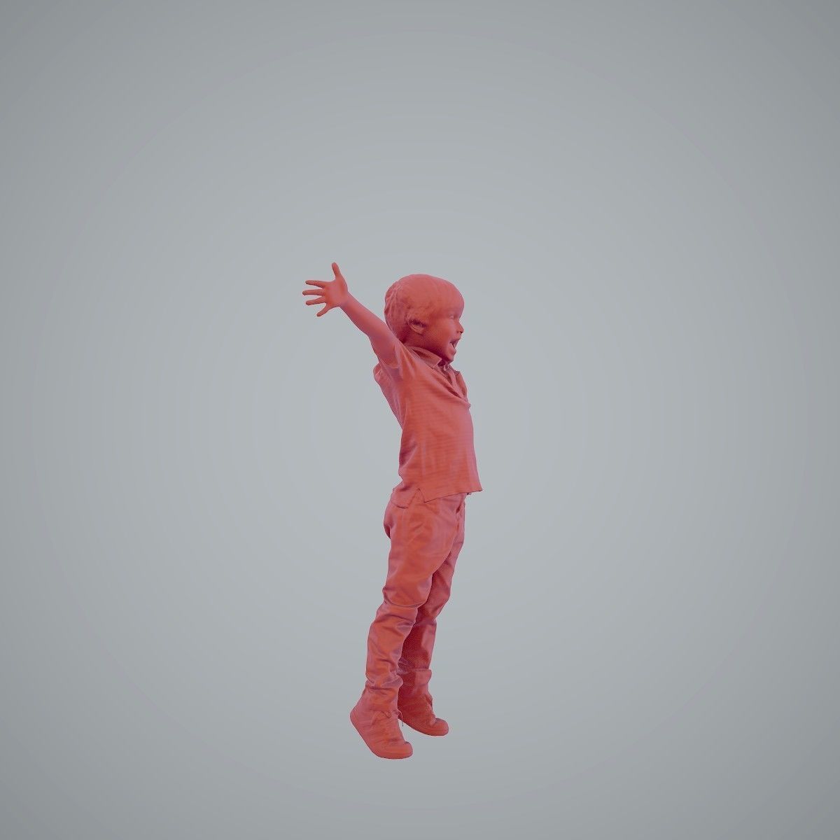 Happy Boy with Red Pants Jumping CBoy0003-HD2-O02P01-S 3D model_16