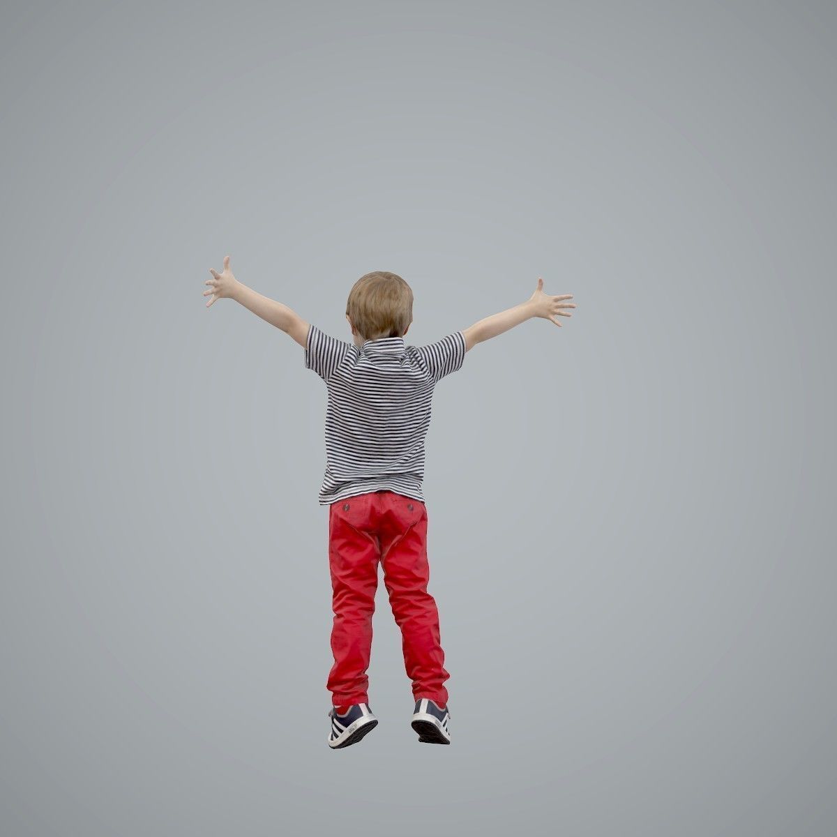 Happy Boy with Red Pants Jumping CBoy0003-HD2-O02P01-S 3D model_69