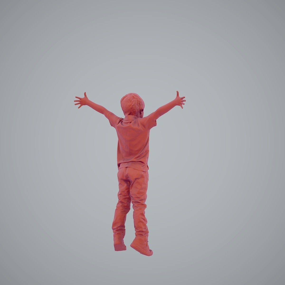 Happy Boy with Red Pants Jumping CBoy0003-HD2-O02P01-S 3D model_28