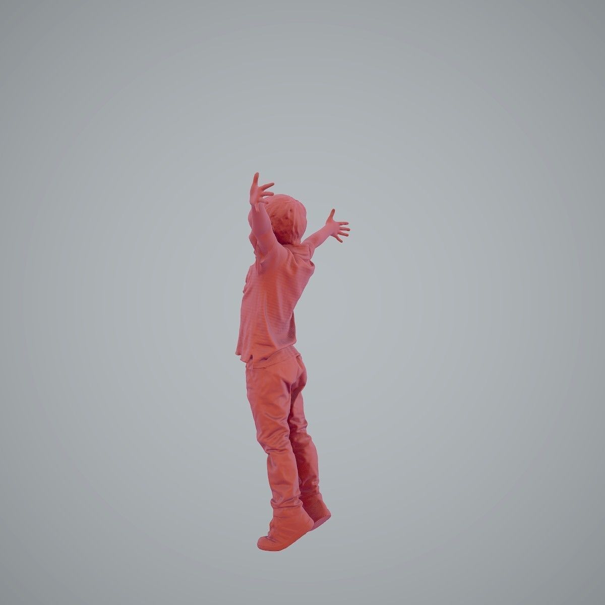Happy Boy with Red Pants Jumping CBoy0003-HD2-O02P01-S 3D model_19