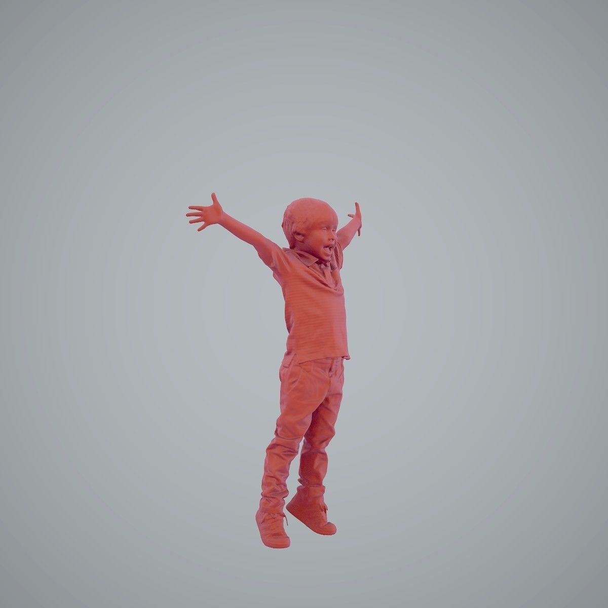 Happy Boy with Red Pants Jumping CBoy0003-HD2-O02P01-S 3D model_74