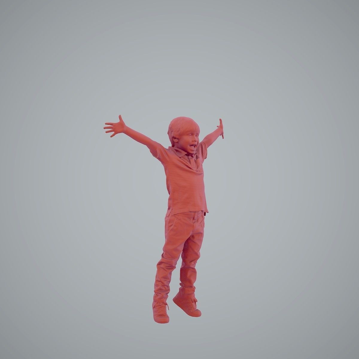 Happy Boy with Red Pants Jumping CBoy0003-HD2-O02P01-S 3D model_58
