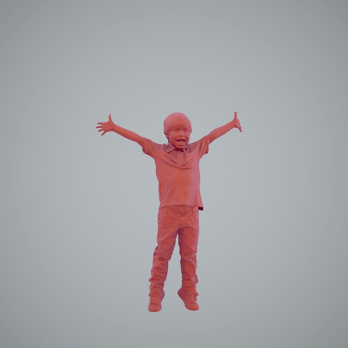Happy Boy with Red Pants Jumping CBoy0003-HD2-O02P01-S 3D model_20