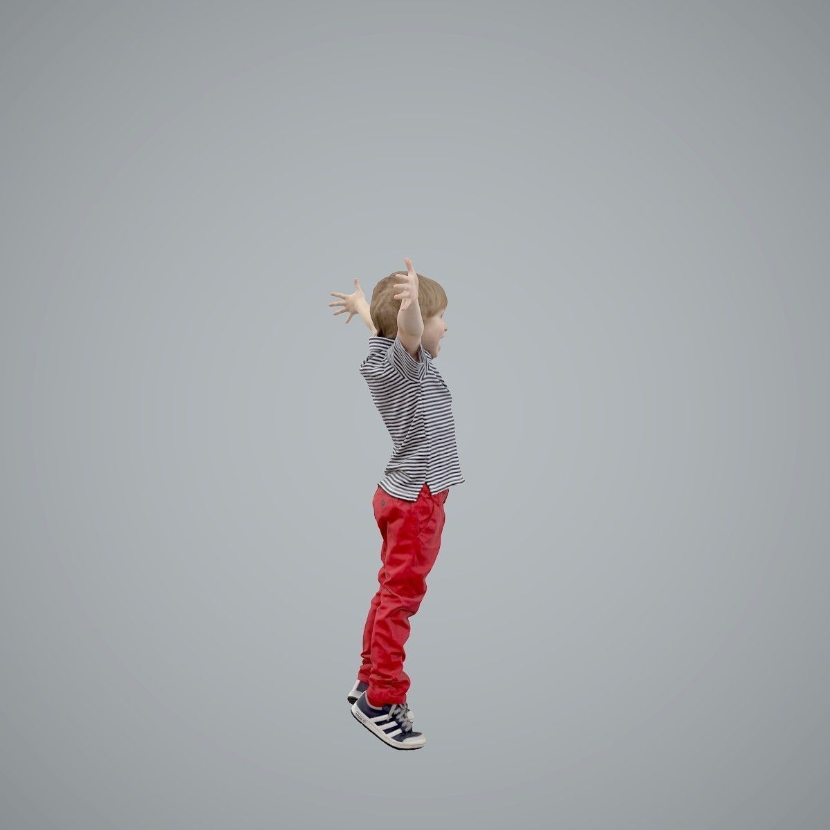 Happy Boy with Red Pants Jumping CBoy0003-HD2-O02P01-S 3D model_10