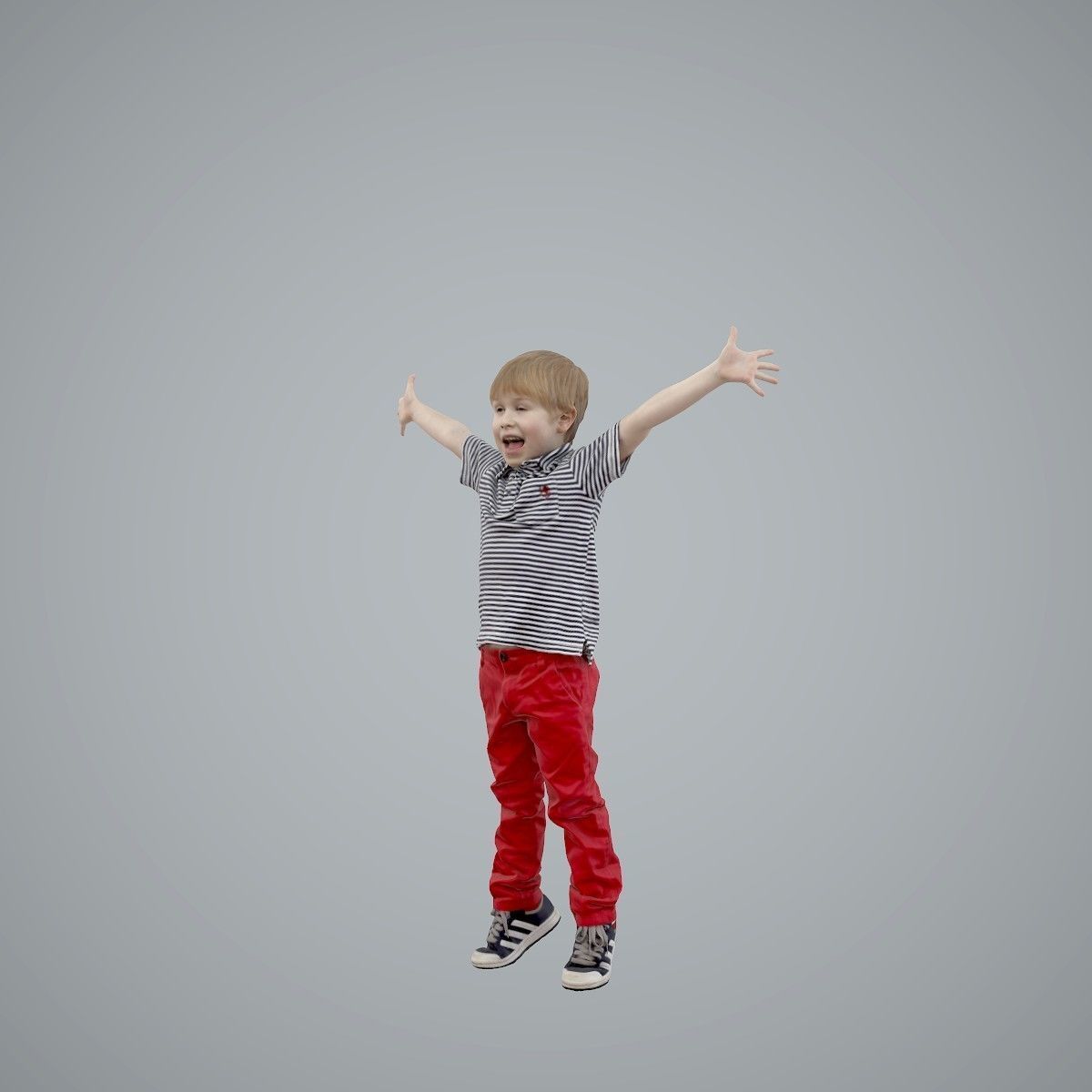 Happy Boy with Red Pants Jumping CBoy0003-HD2-O02P01-S 3D model_45