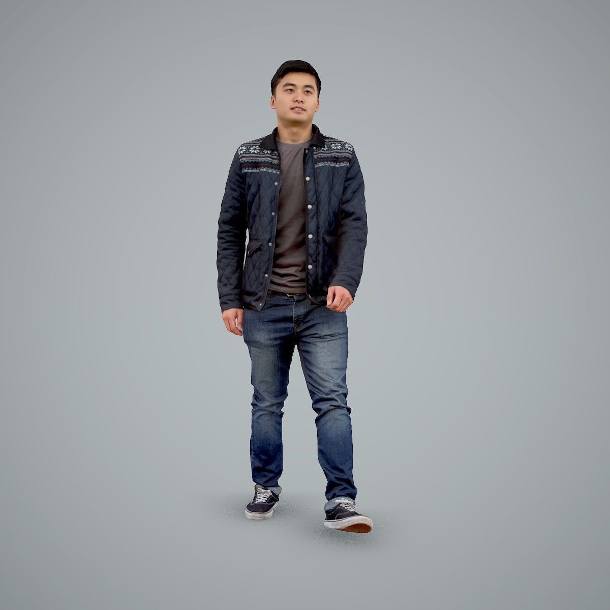 Casual Man Wearing Bomber Jacket and Jeans CMan0104-HD2-O02P01-S 3D model_9