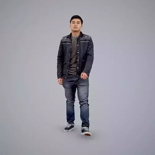 Casual Man Wearing Bomber Jacket and Jeans CMan0104-HD2-O02P01-S