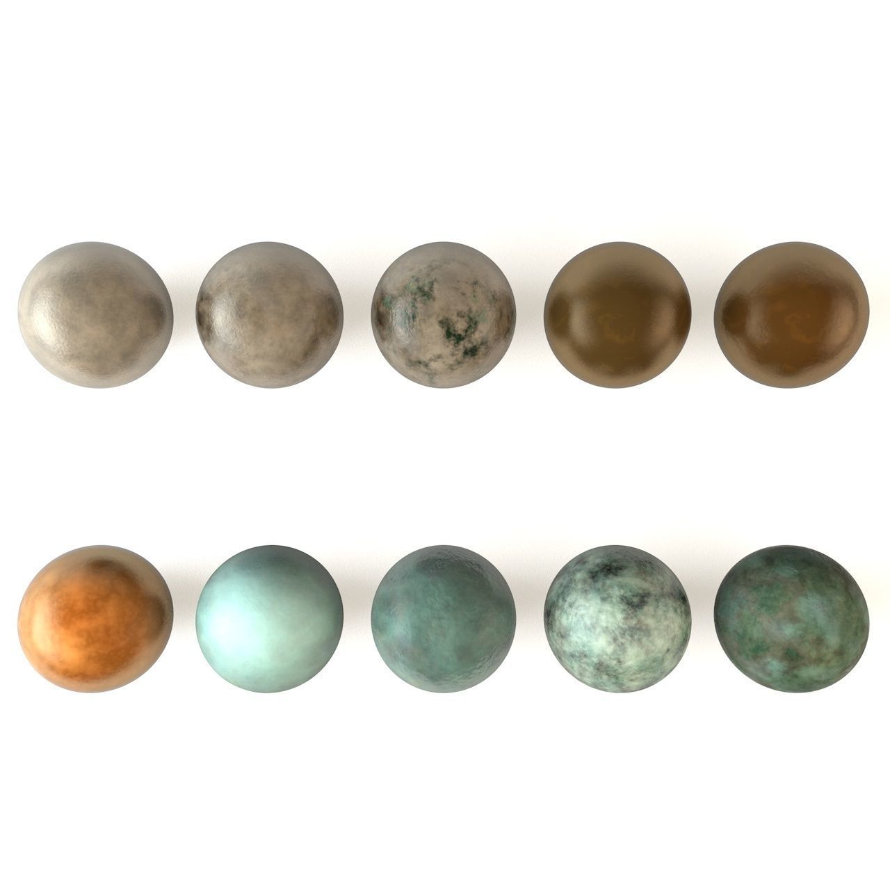 10 Bronze Material Shaders for Cinema4d Texture_11