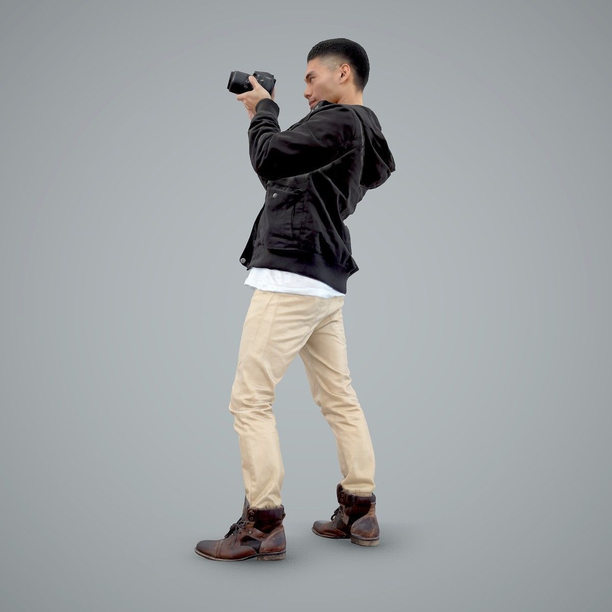 Paparazzi Man with Camera CMan0101-HD2-O02P01-S 3D model_7