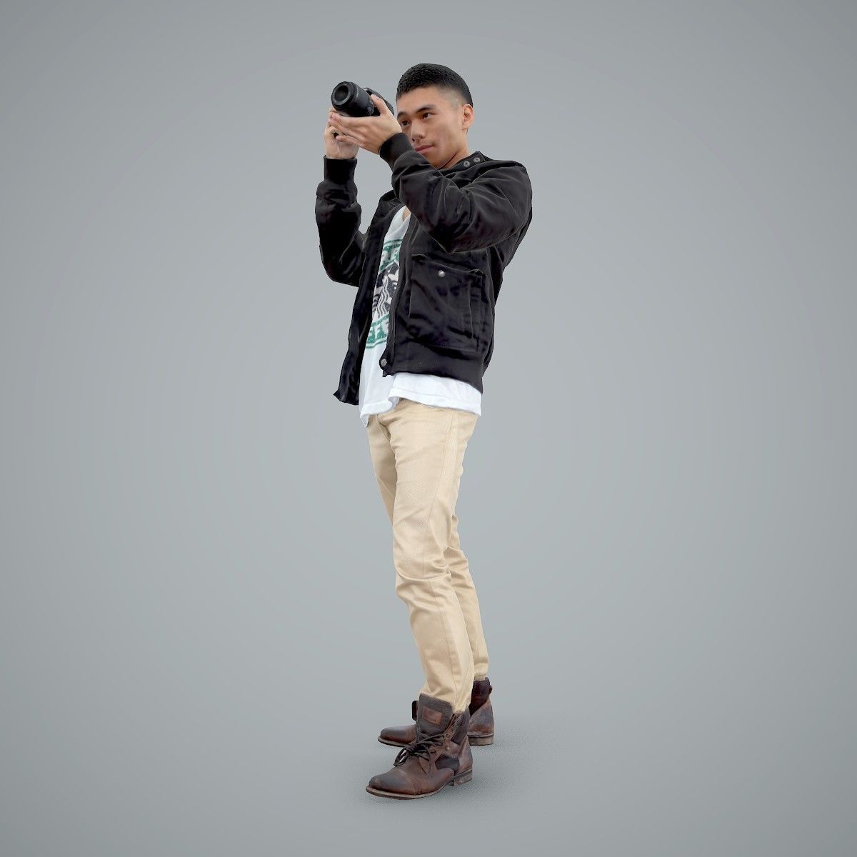 Paparazzi Man with Camera CMan0101-HD2-O02P01-S 3D model_16