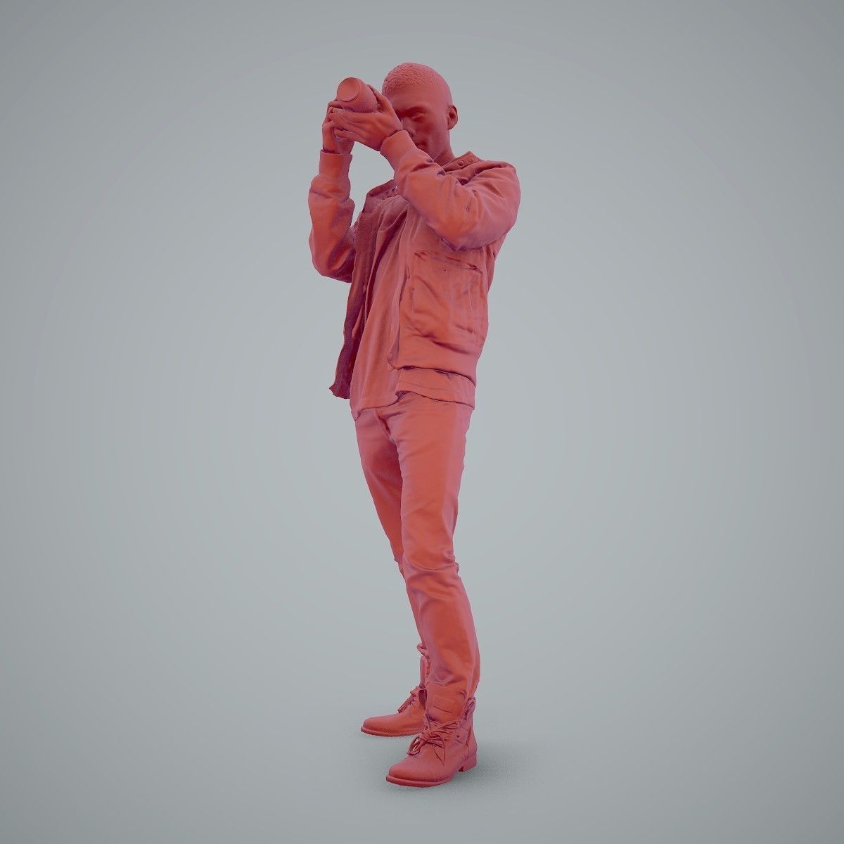 Paparazzi Man with Camera CMan0101-HD2-O02P01-S 3D model_42