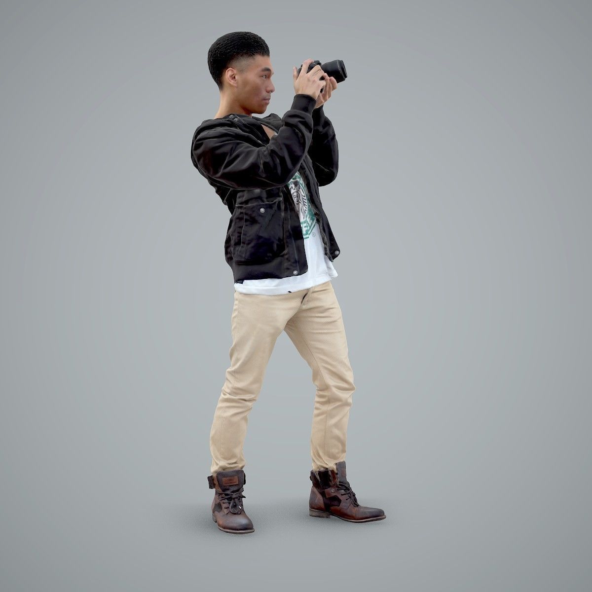 Paparazzi Man with Camera CMan0101-HD2-O02P01-S 3D model_12
