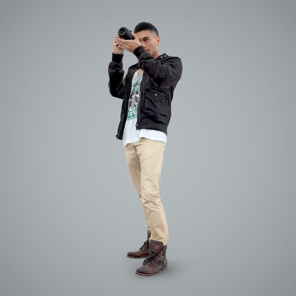 Paparazzi Man with Camera CMan0101-HD2-O02P01-S 3D model_3