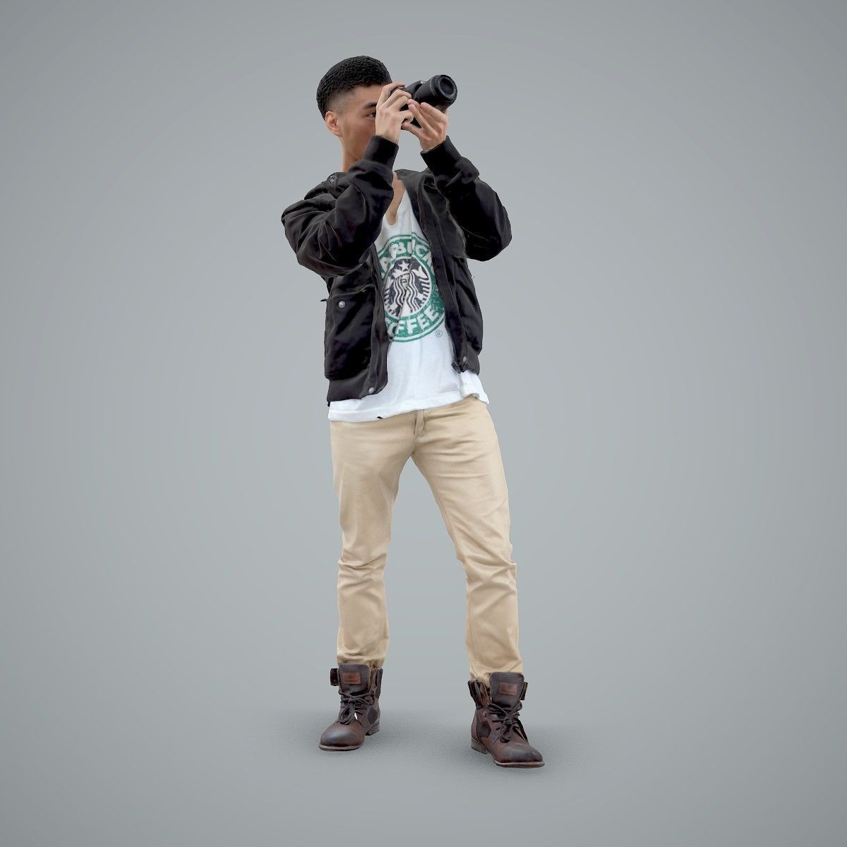 Paparazzi Man with Camera CMan0101-HD2-O02P01-S 3D model_1