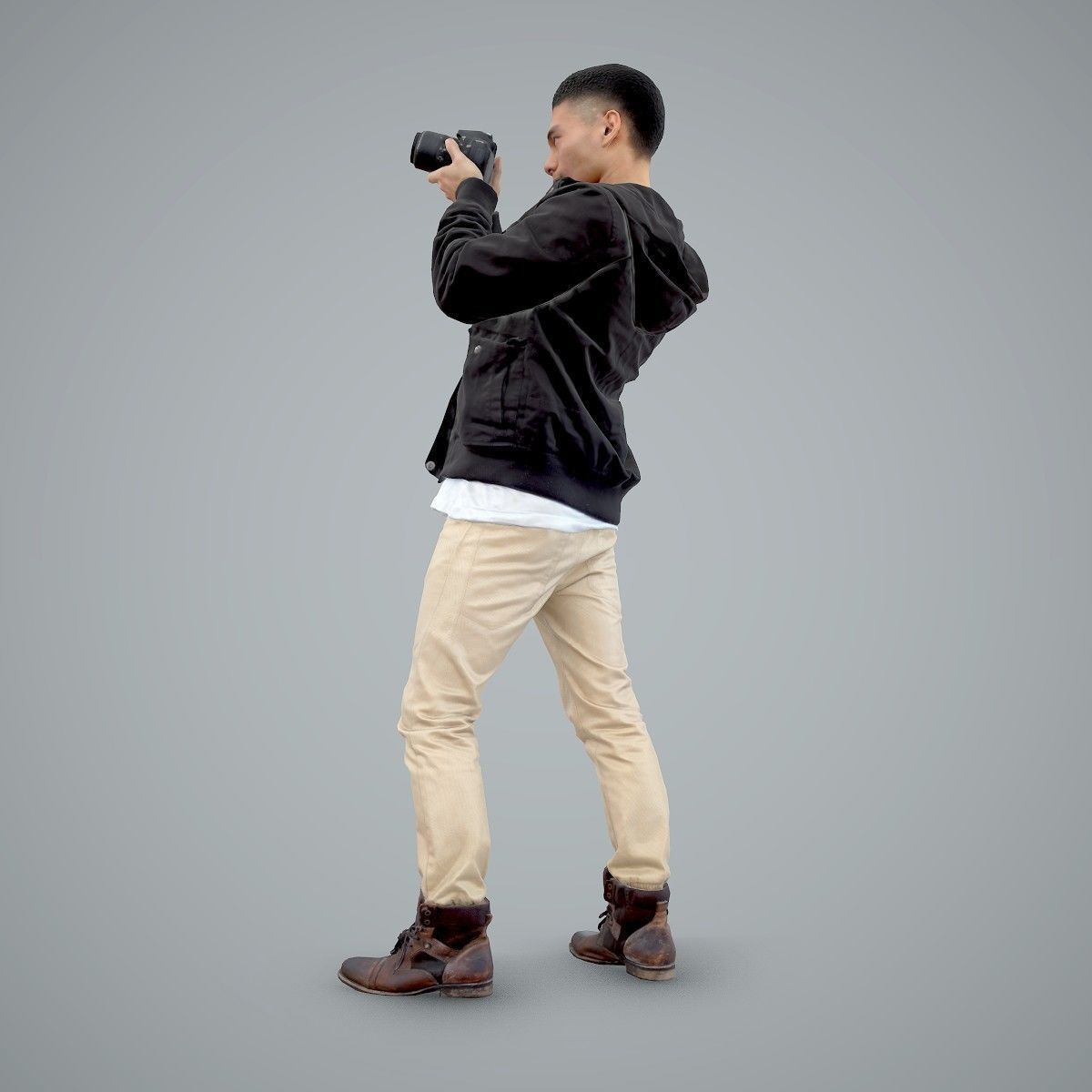 Paparazzi Man with Camera CMan0101-HD2-O02P01-S 3D model_5
