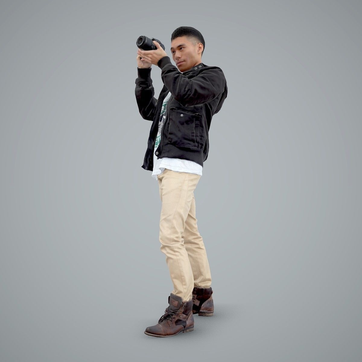 Paparazzi Man with Camera CMan0101-HD2-O02P01-S 3D model_18