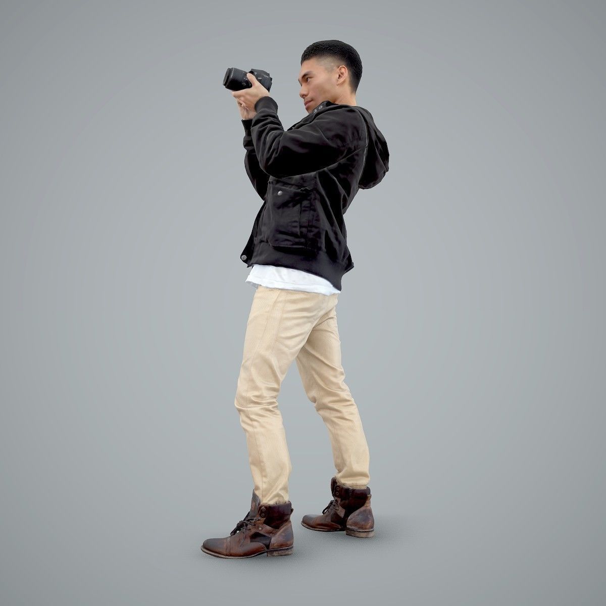 Paparazzi Man with Camera CMan0101-HD2-O02P01-S 3D model_17