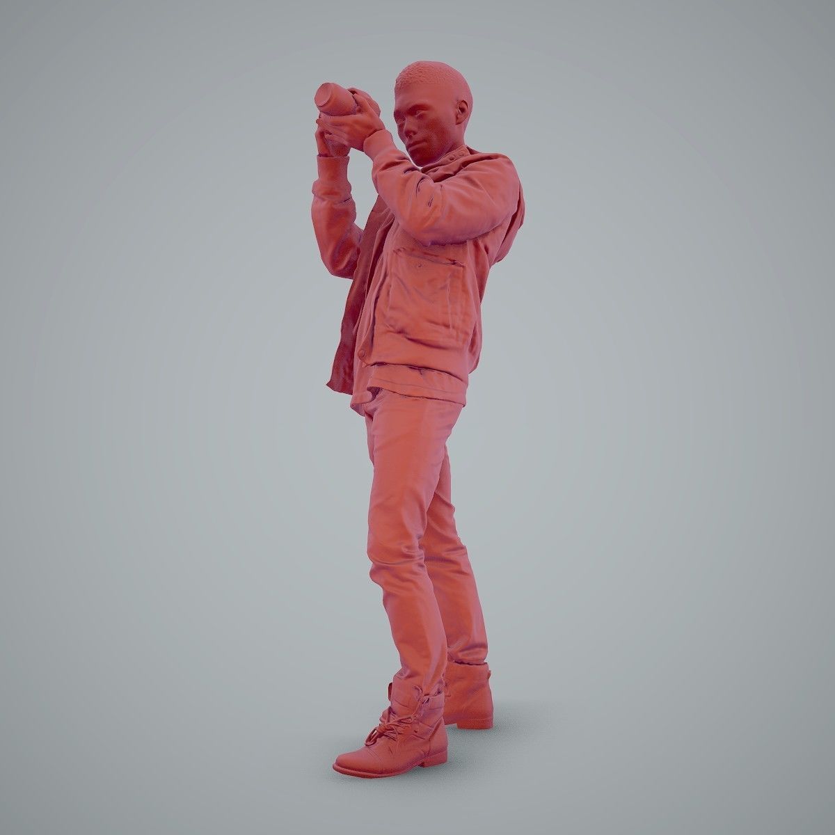 Paparazzi Man with Camera CMan0101-HD2-O02P01-S 3D model_11