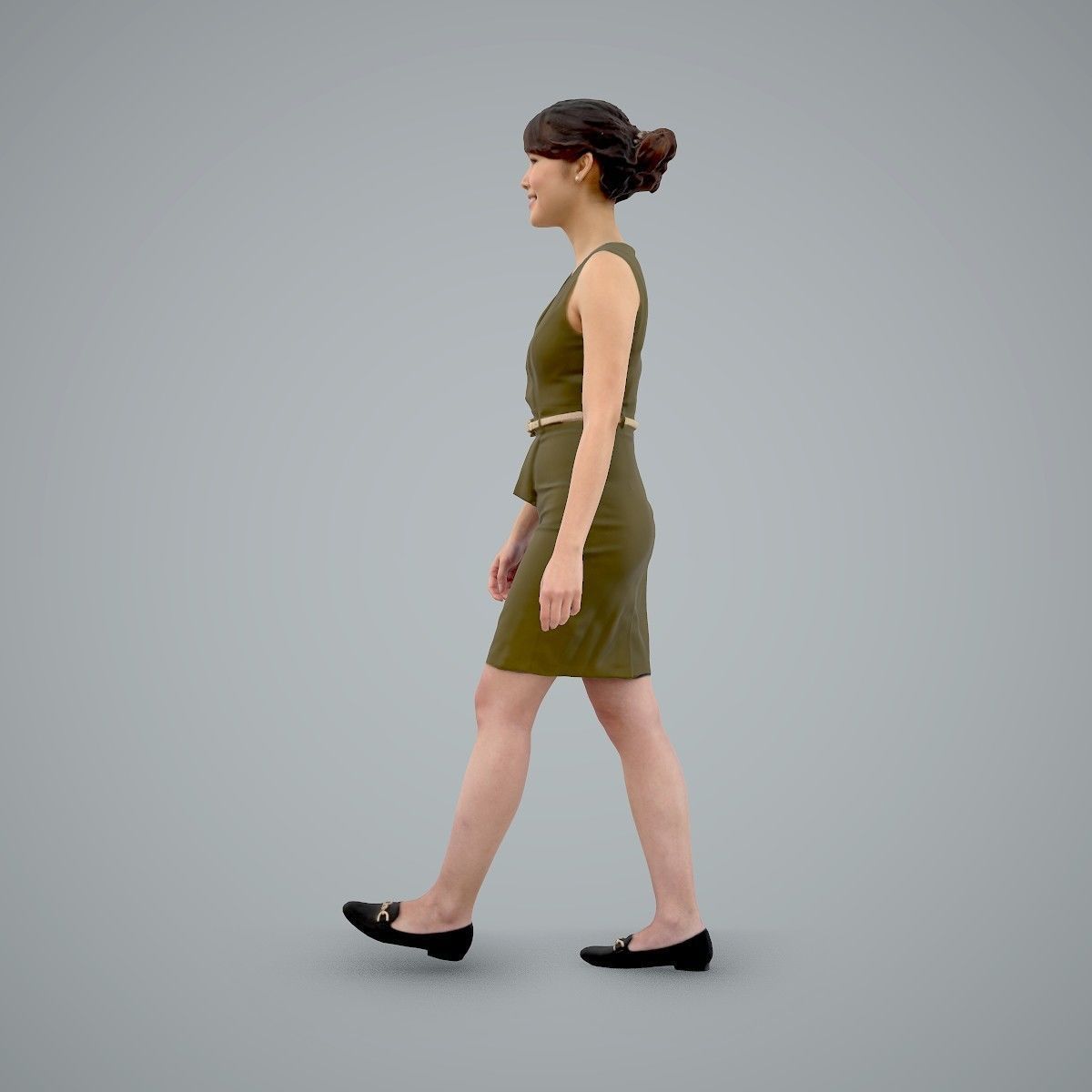 Walking Business Woman with Dress BWom0100-HD2-O02P02-S 3D model_47