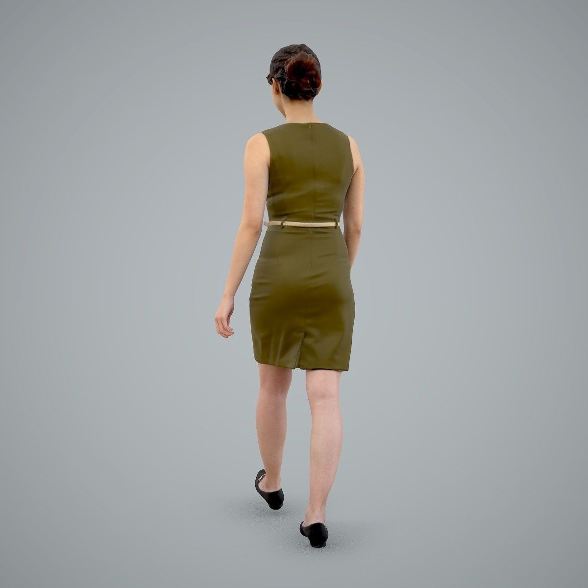 Walking Business Woman with Dress BWom0100-HD2-O02P02-S 3D model_71