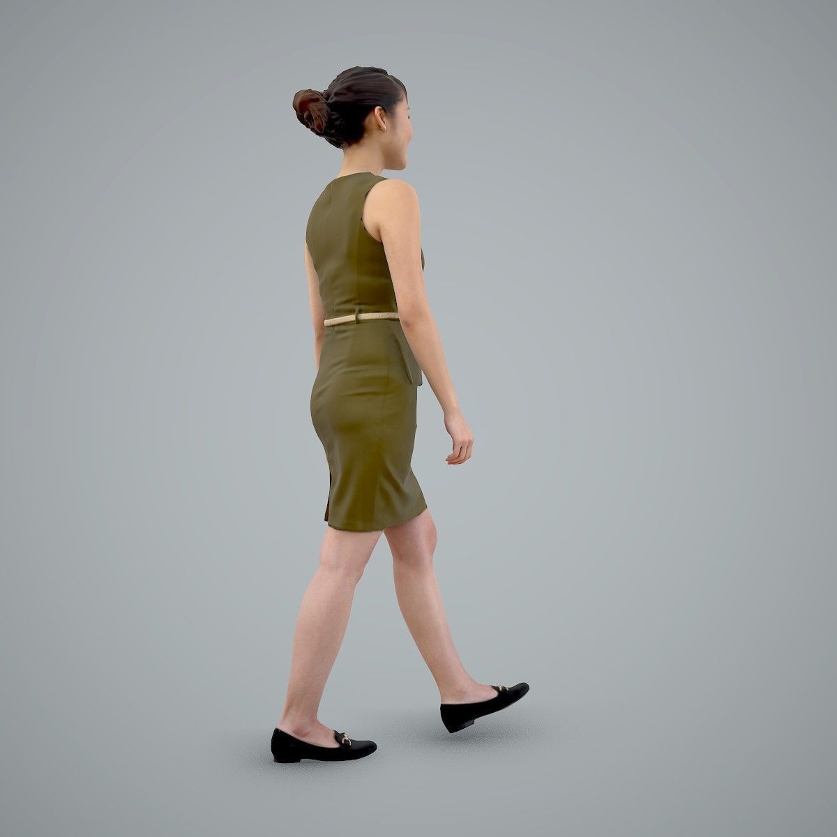 Walking Business Woman with Dress BWom0100-HD2-O02P02-S 3D model_52